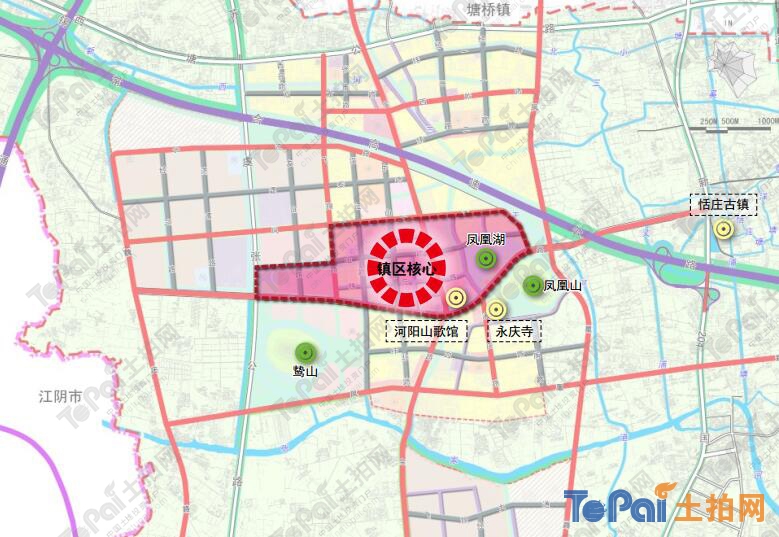 (凤凰新城周边景观示意图)
